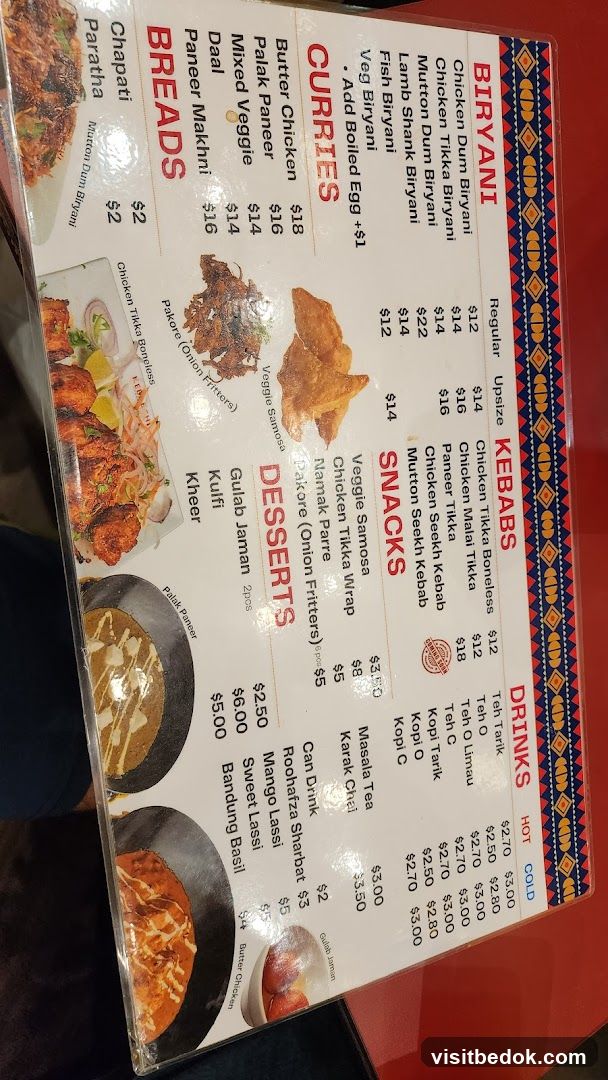 Indian Restaurant Menu