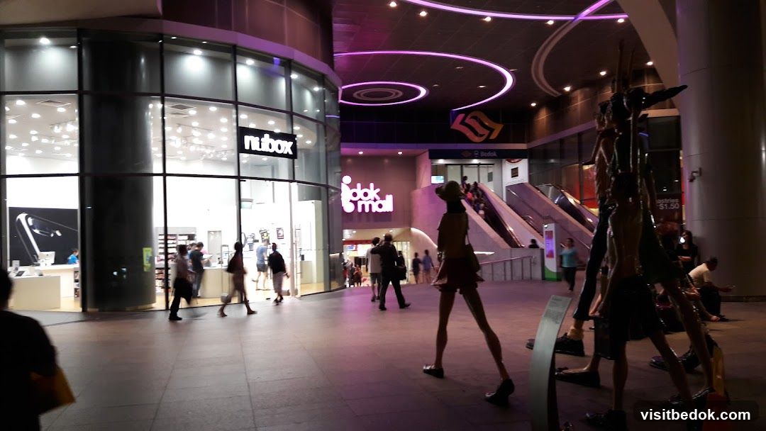 Shopping Mall Entrance with Sculptures
