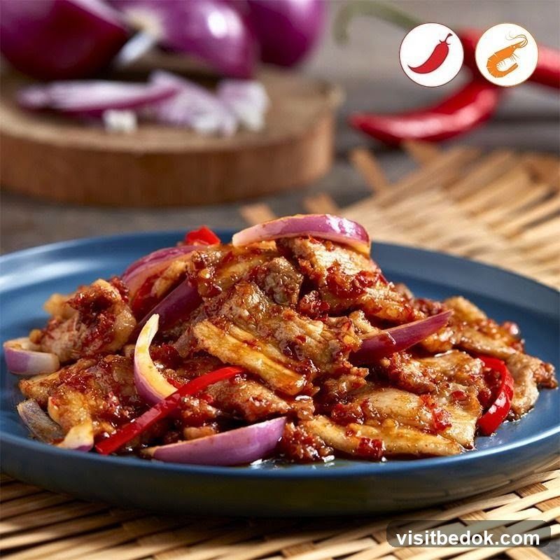 Spicy Pork Belly with Onions