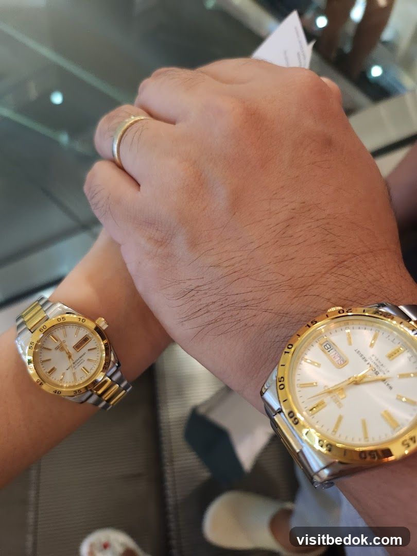 Couple Wearing Matching Watches