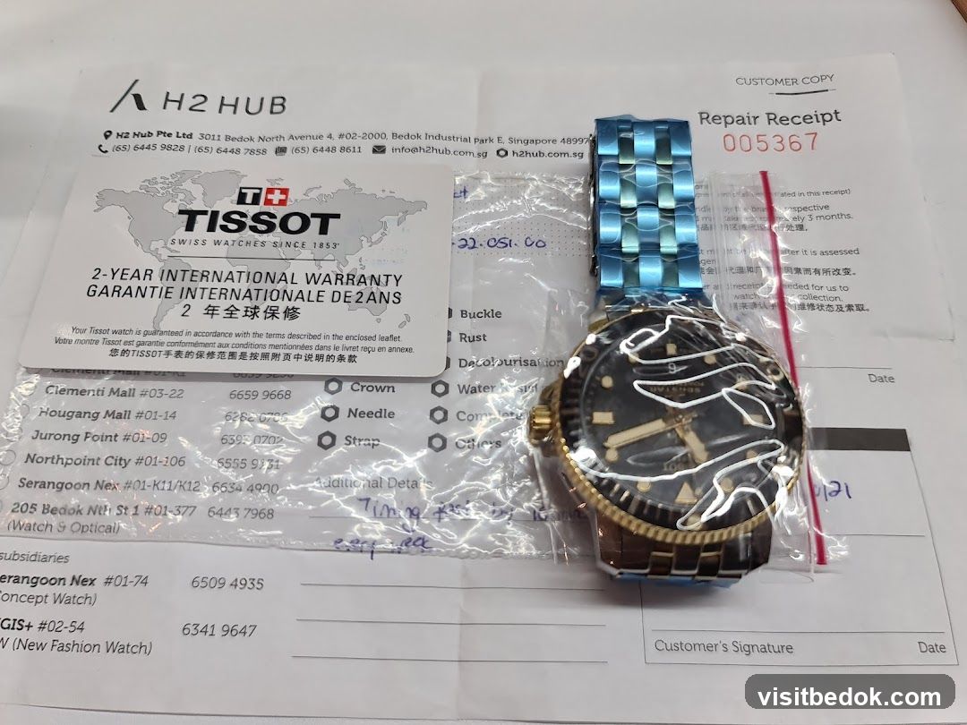 Tissot Watch Repair Receipt