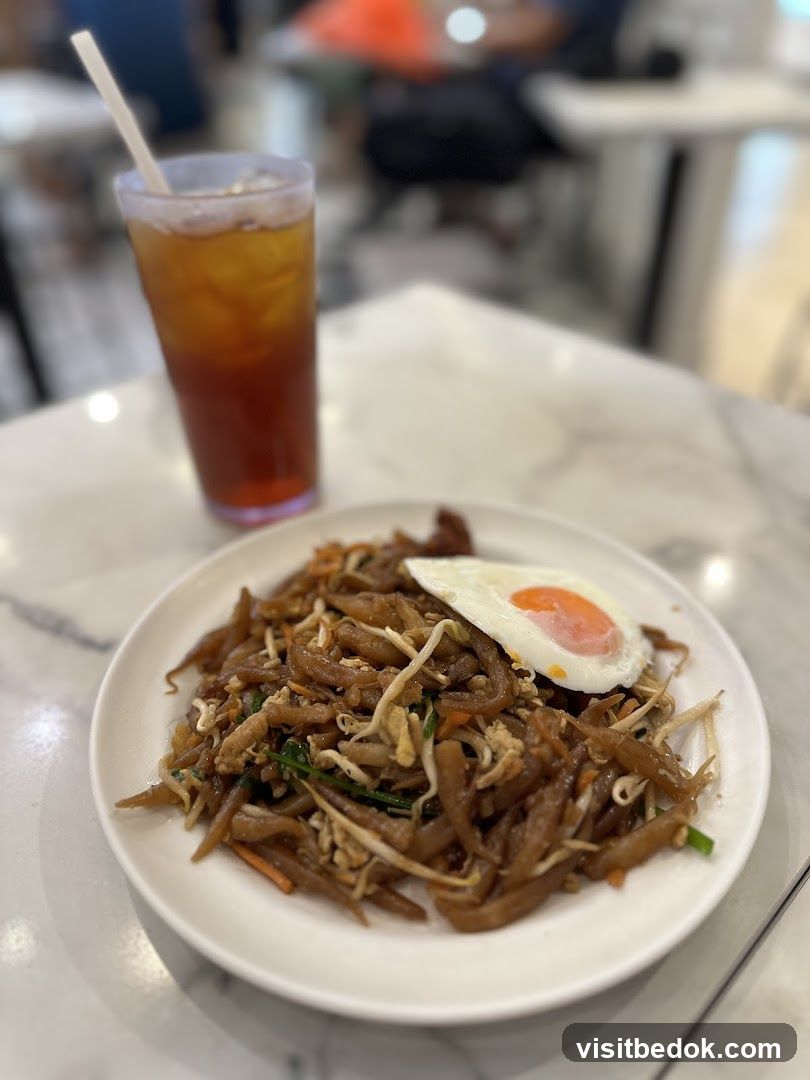 Noodles with Egg and Iced Tea