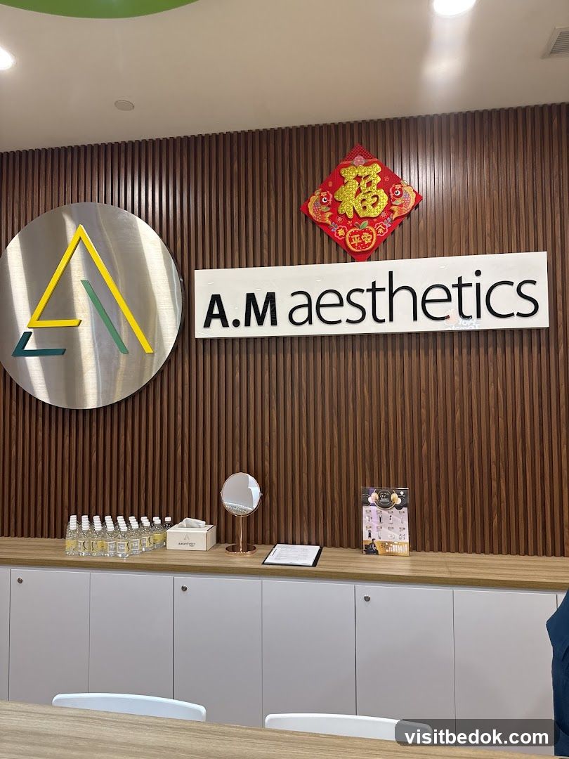 A.M aesthetics reception area