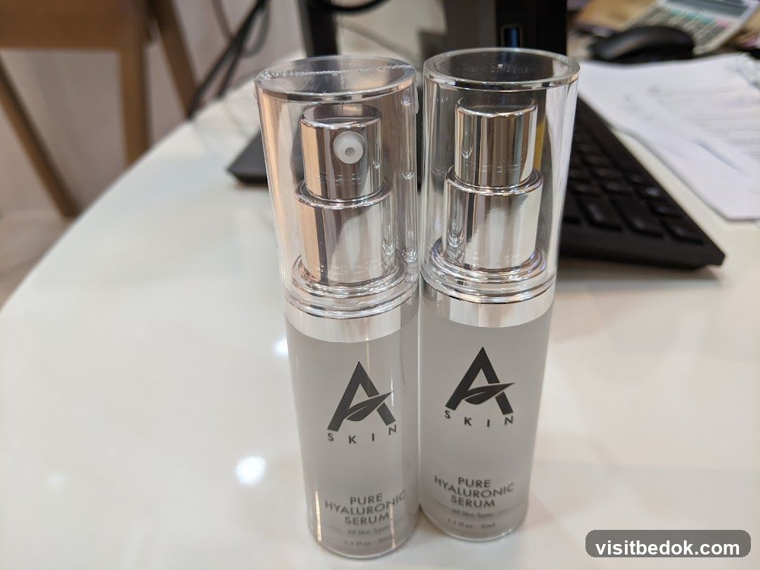 A SKIN Pure Hyaluronic Serum Bottles
