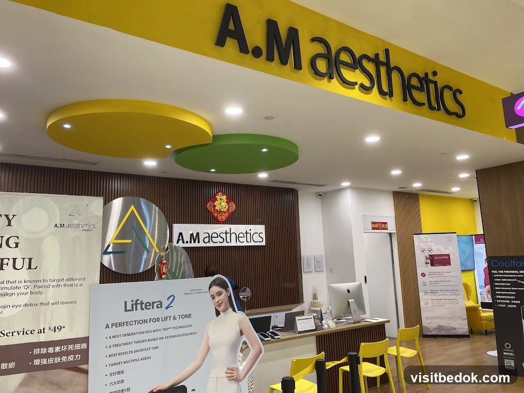 A.M aesthetics reception area