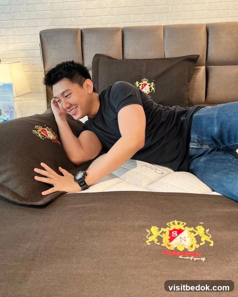 Man lying on a bed