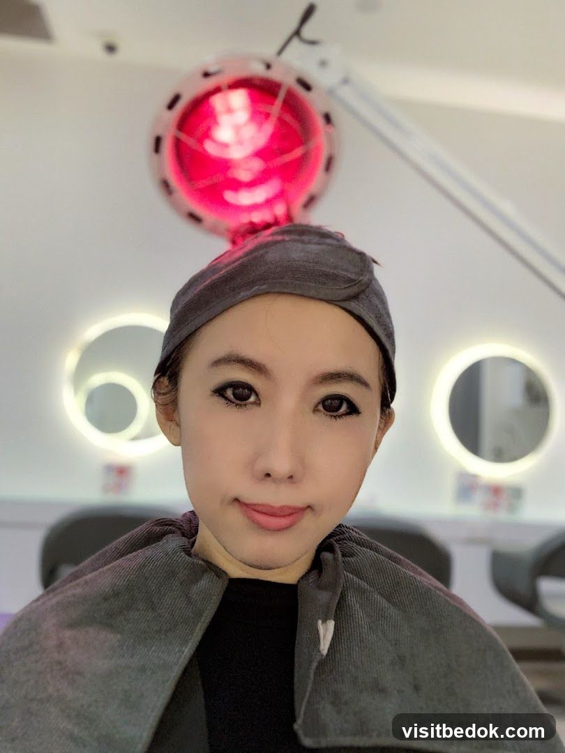 Woman undergoing a beauty treatment