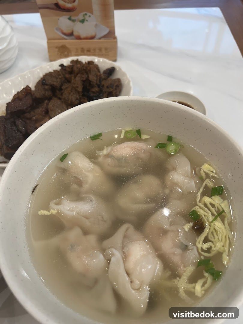 Wonton Soup and Beef Dish