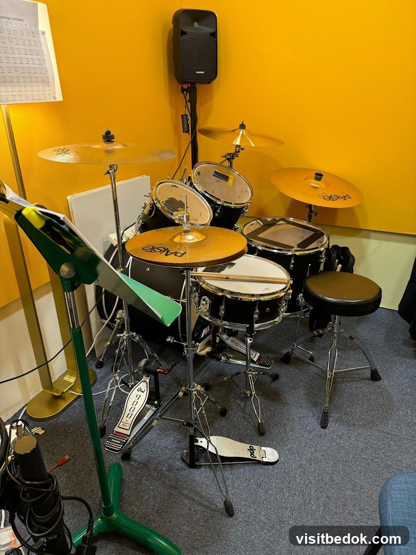 Drum Set and Music Stand