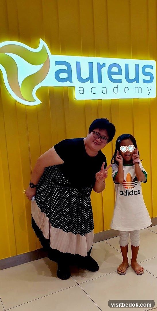 Aureus Academy Signage with Two People