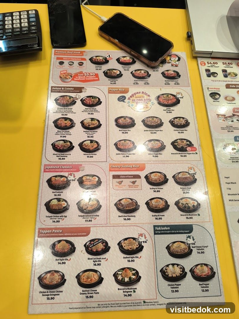 Pepper Rice Menu