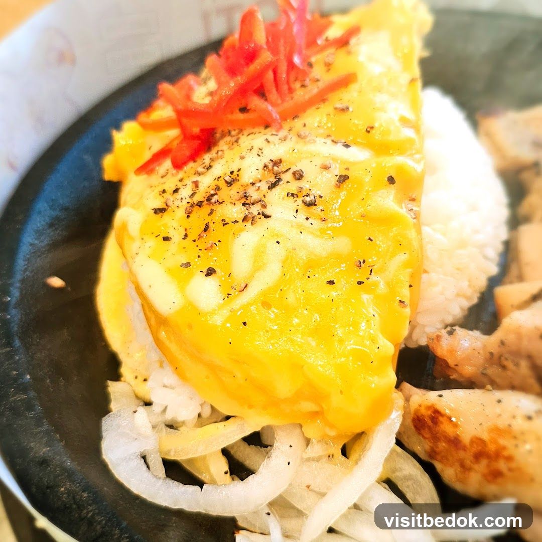 Omelet with Rice and Meat