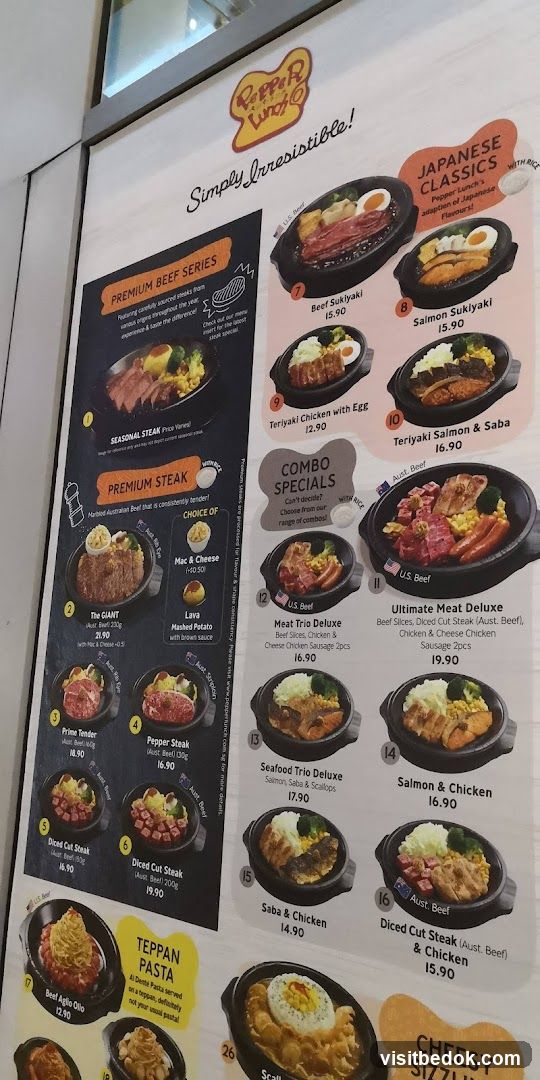 Pepper Lunch Menu