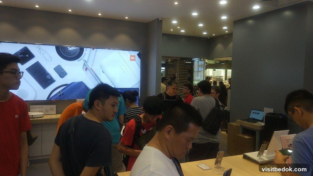 People browsing electronics in a store