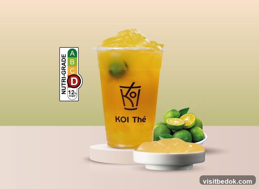 KOI Thé Drink with Citrus and Jelly