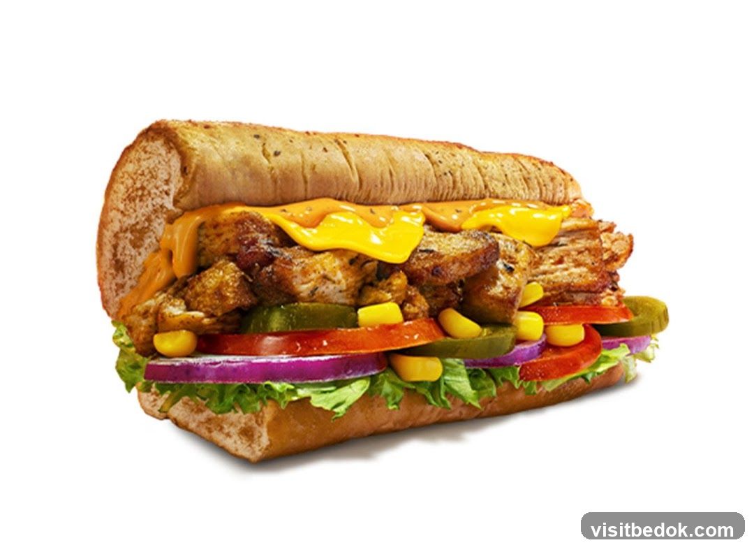 Chicken and Cheese Sub Sandwich