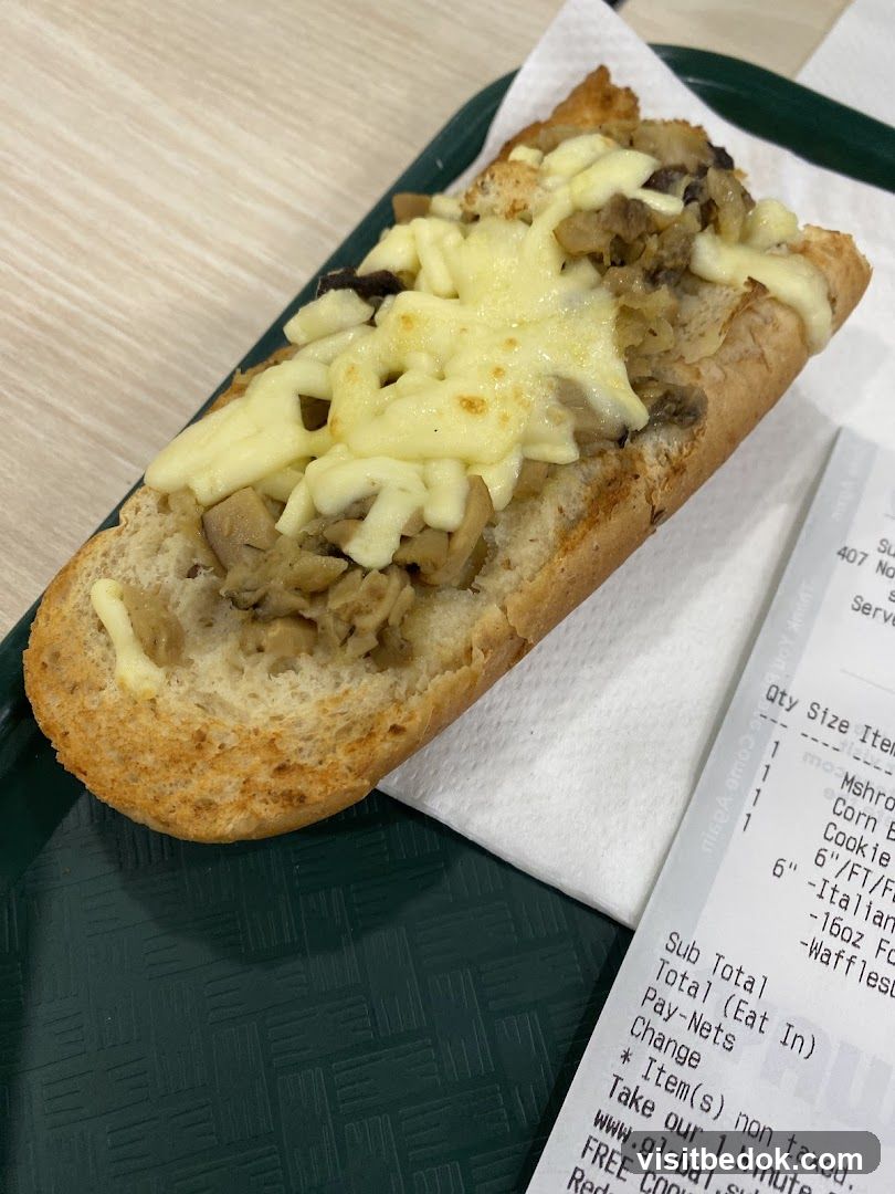 Mushroom and Cheese Sub