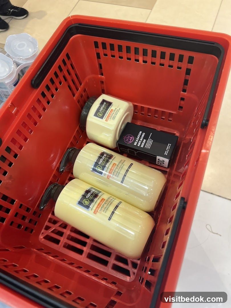 Shopping Cart with Personal Care Products