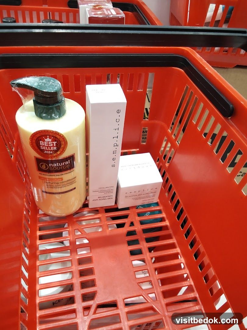Shopping Basket with Beauty Products