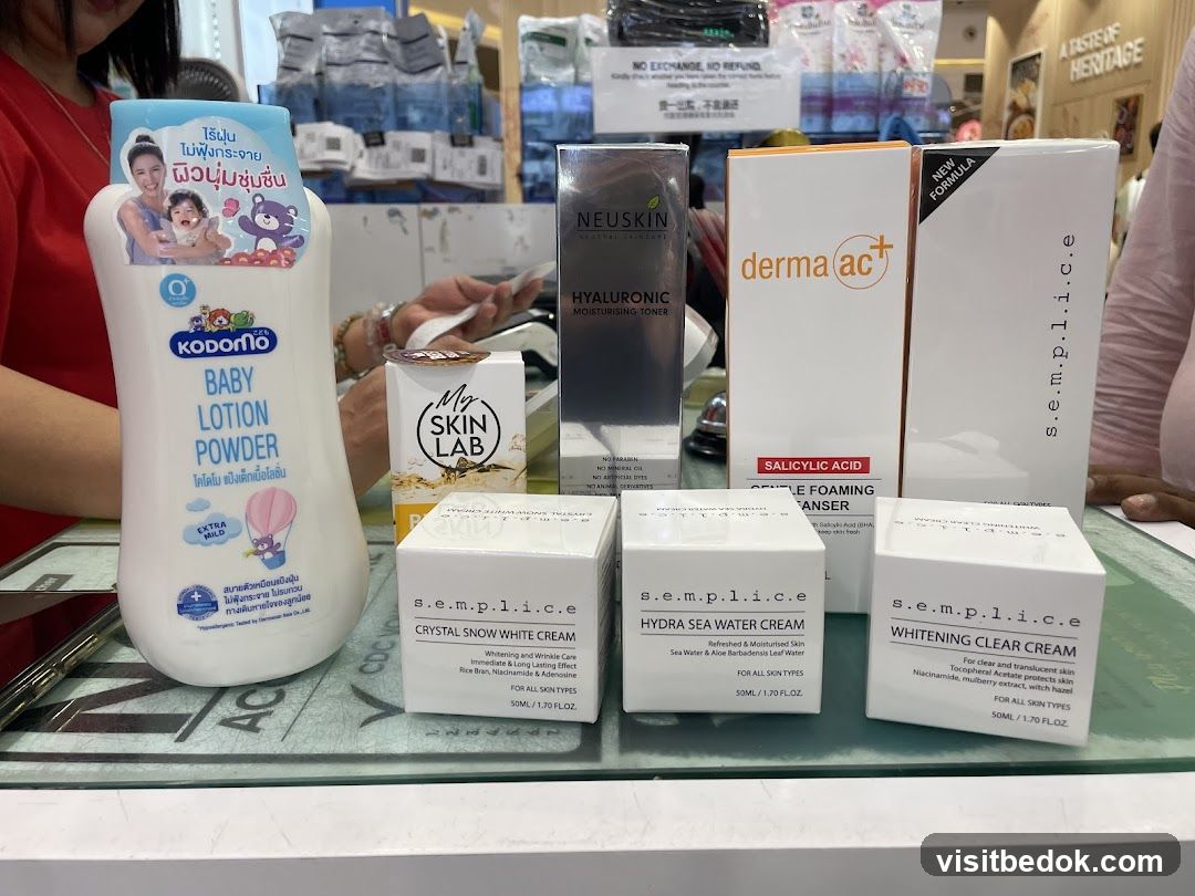 Skincare Products Display