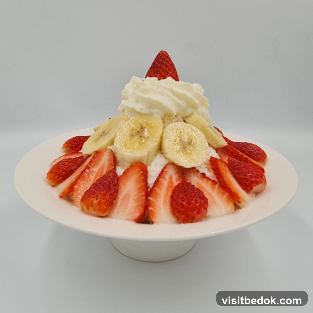 Strawberry and Banana Bingsu