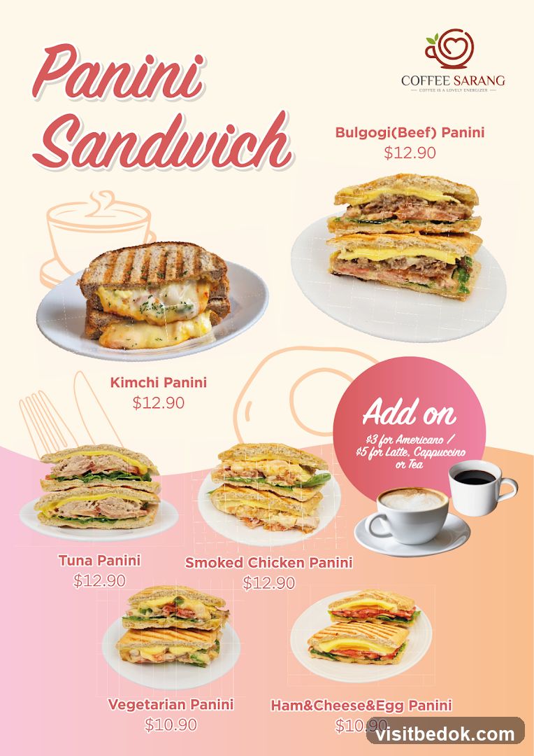 Panini Sandwich Menu
