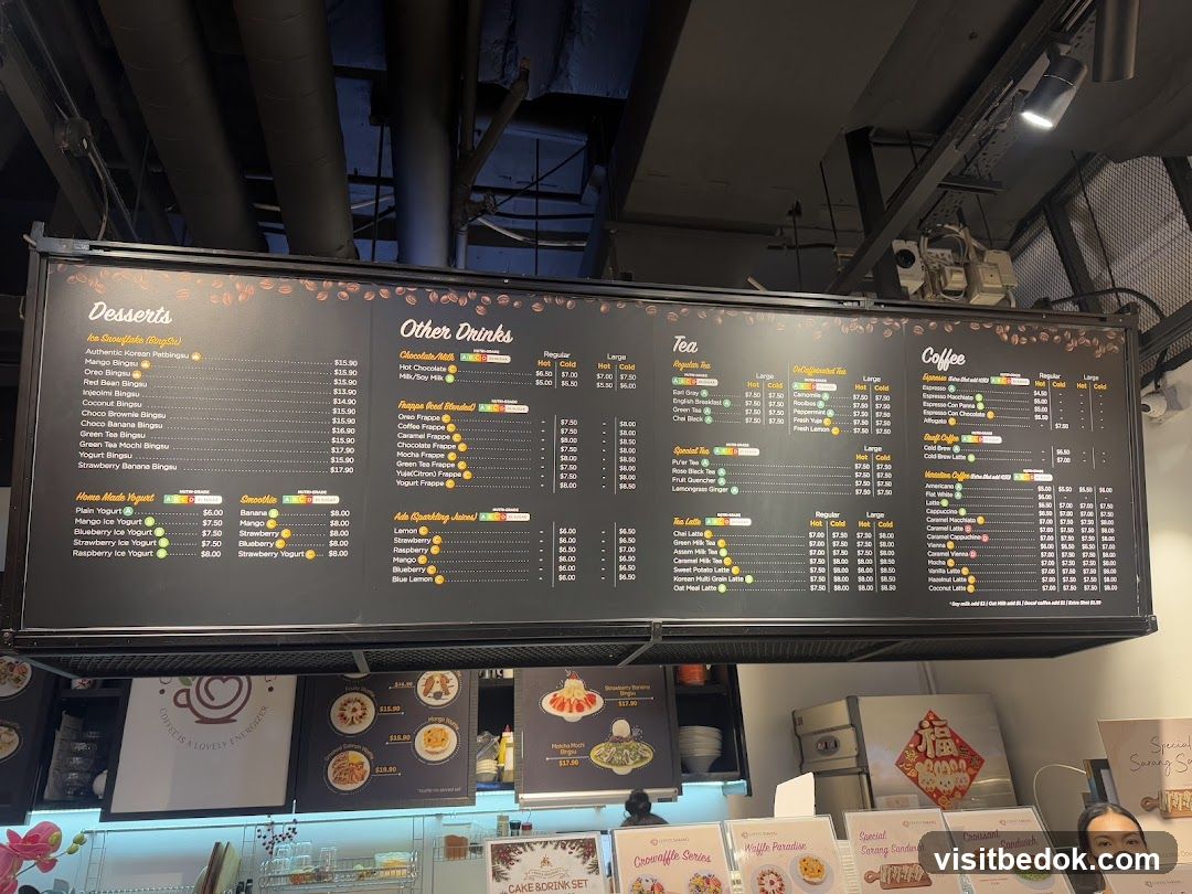Desserts, Other Drinks, Tea, and Coffee Menu