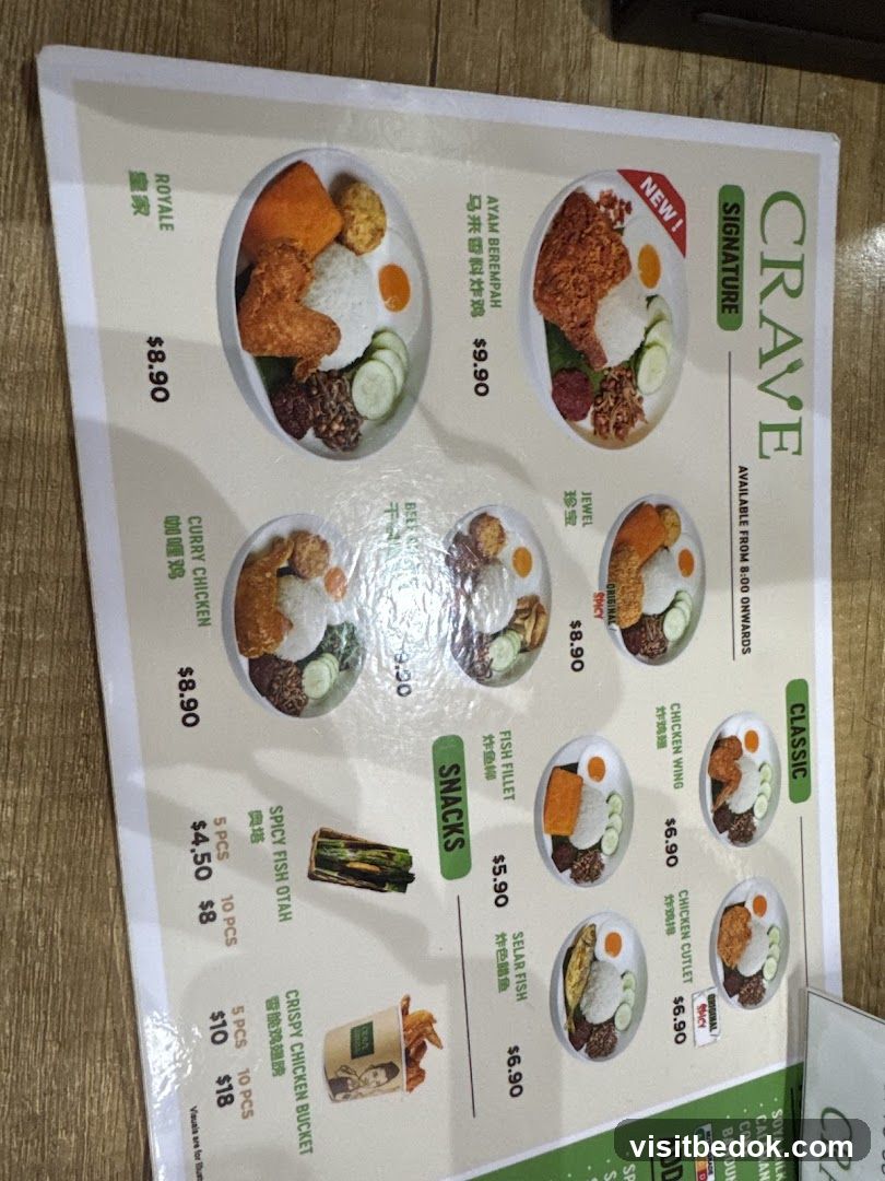 CRAVE Menu