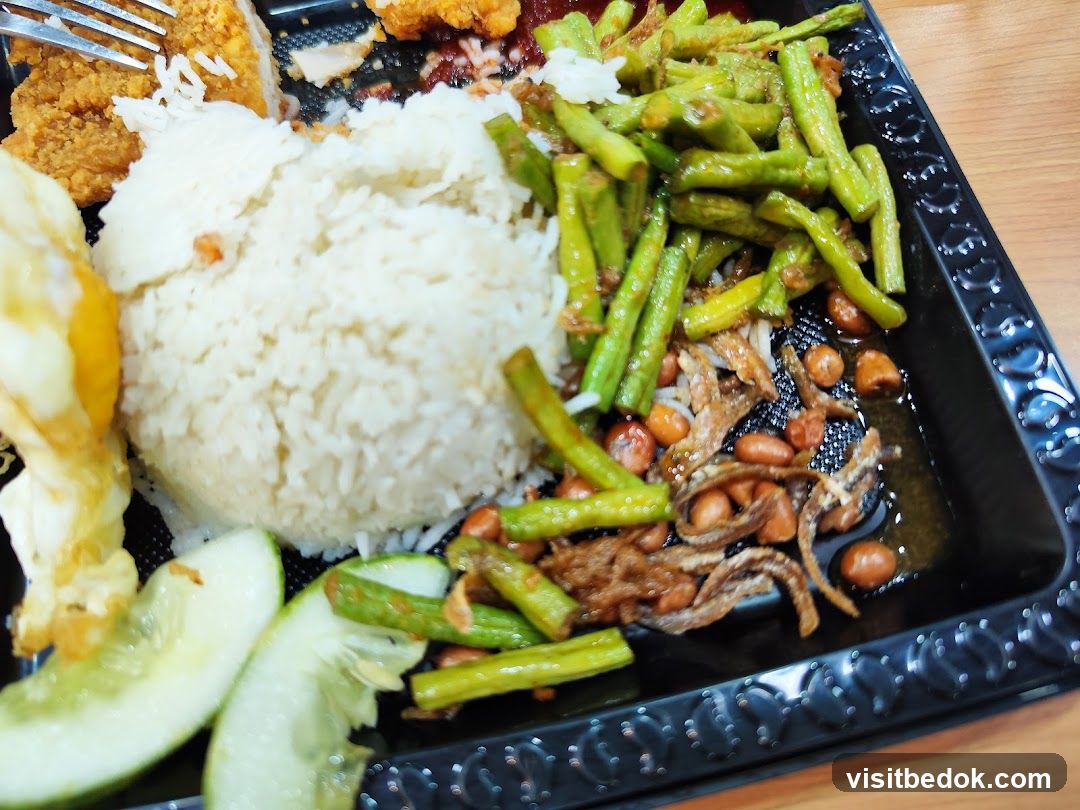 Nasi Lemak with Fried Chicken