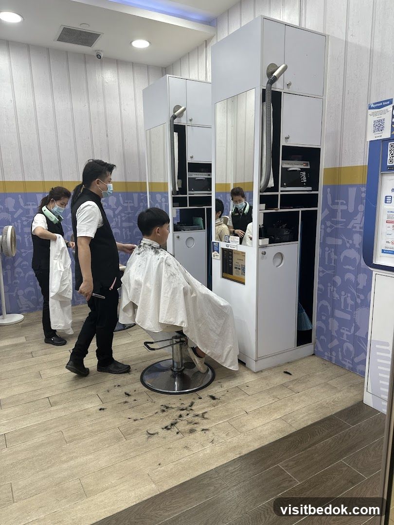 Haircut in progress
