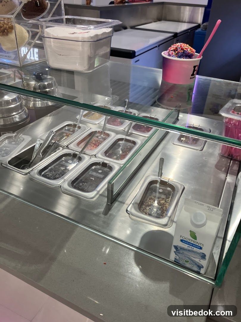 Ice Cream Toppings Display