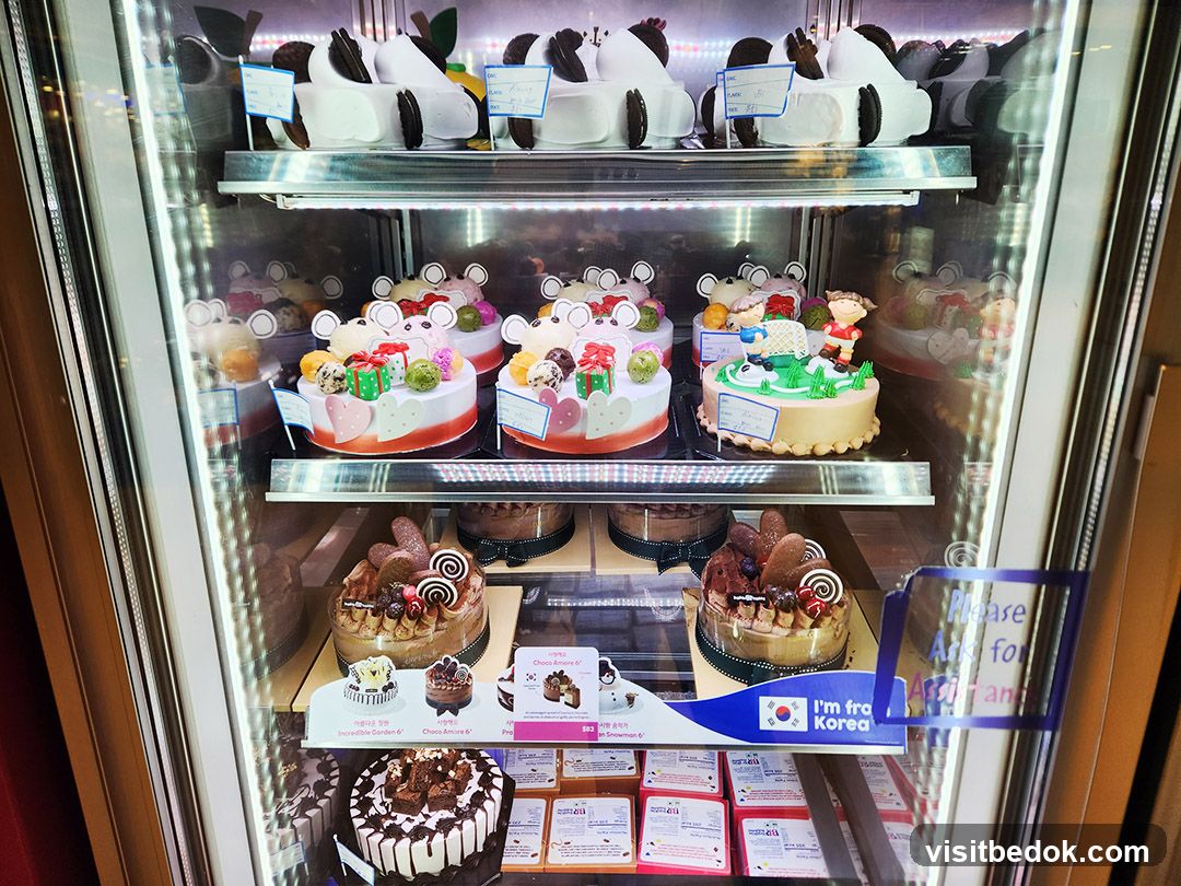 Cakes in a Display Fridge