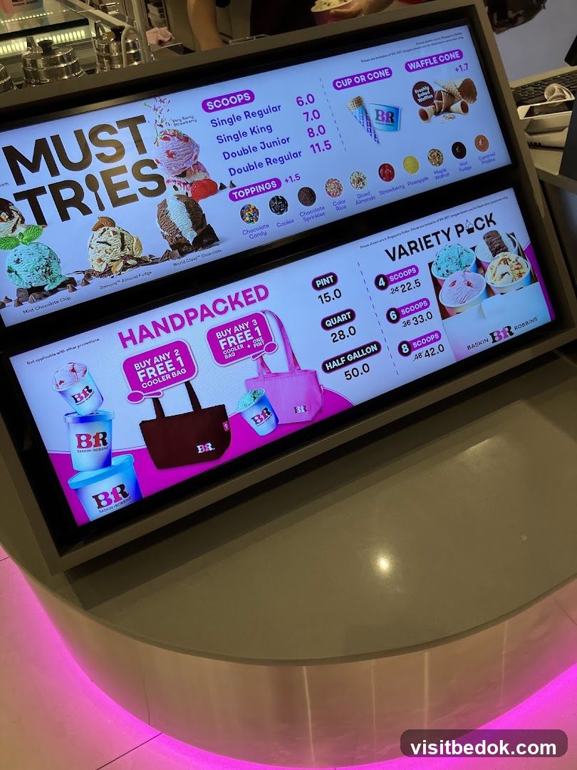 Baskin Robbins Menu