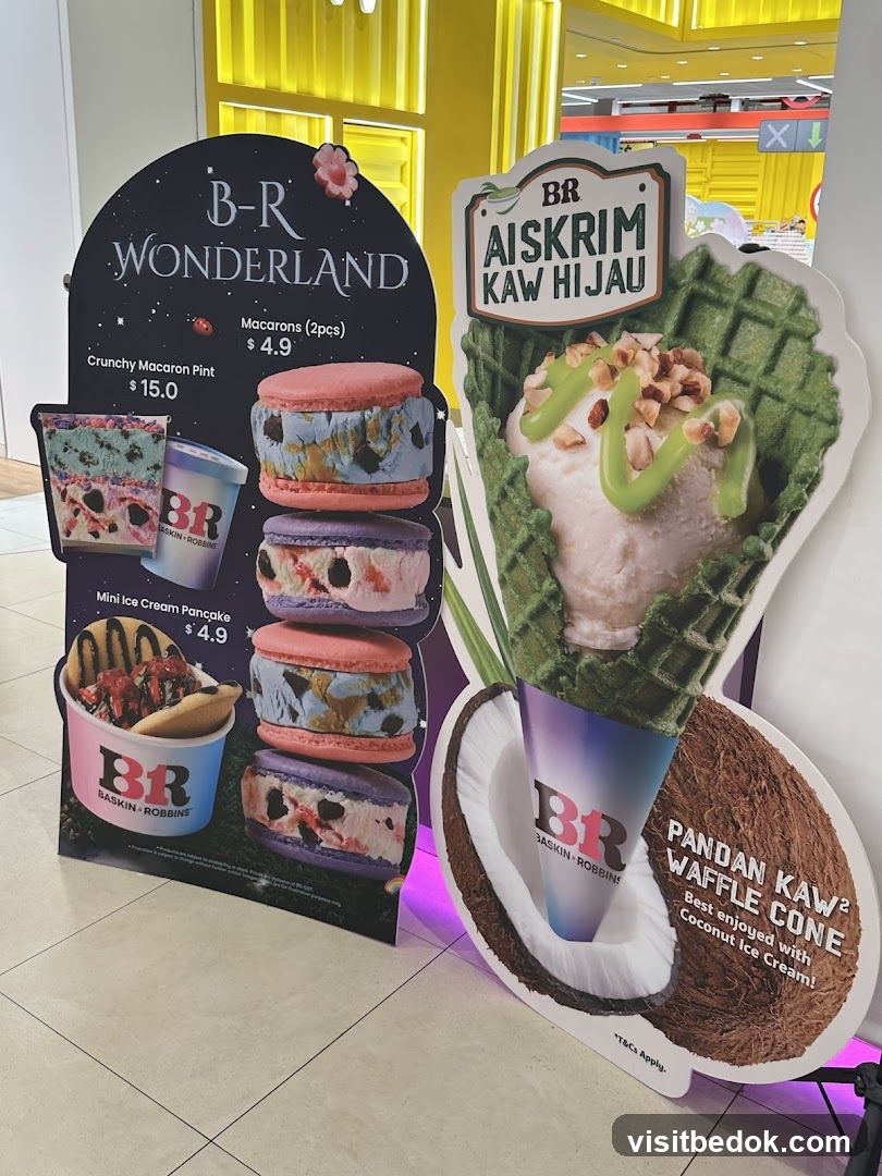 Baskin Robbins Wonderland and Pandan Kaw Waffle Cone Display