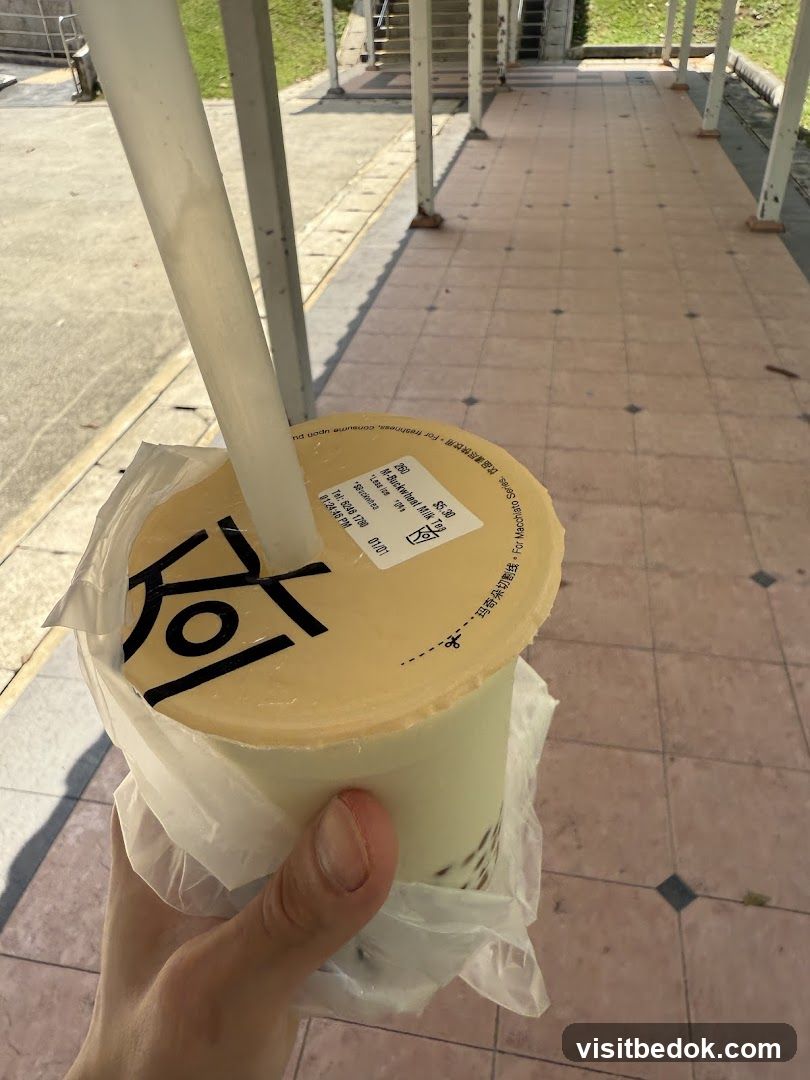 Hand holding a bubble tea