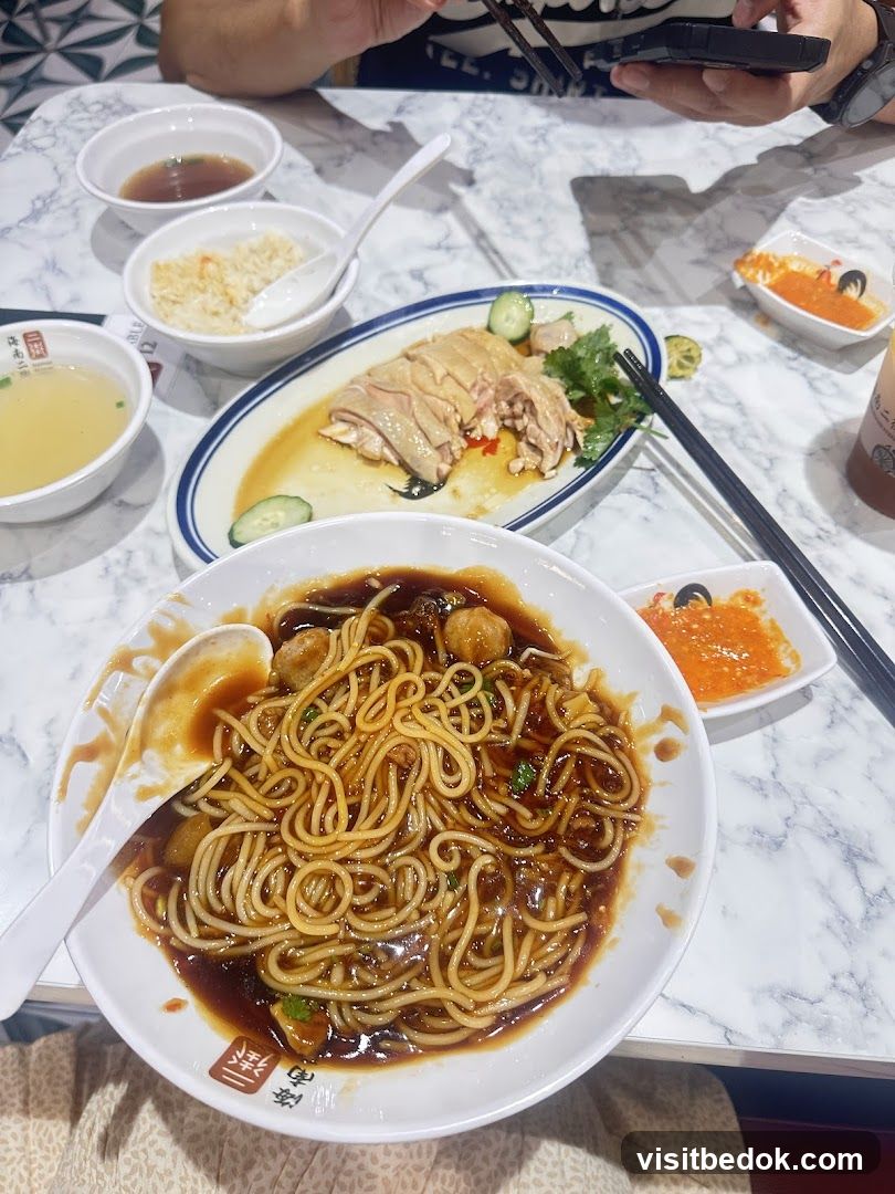 Hainanese Chicken Rice and Noodles
