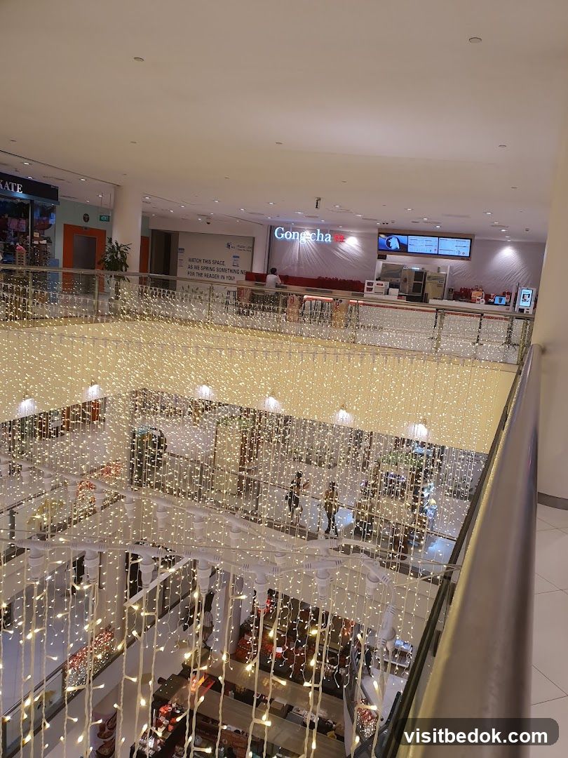 Mall Interior with Festive Lights