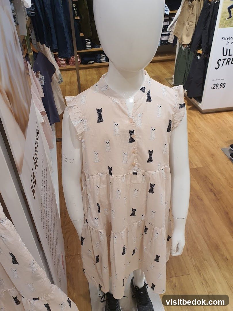 Mannequin in a cat-print dress