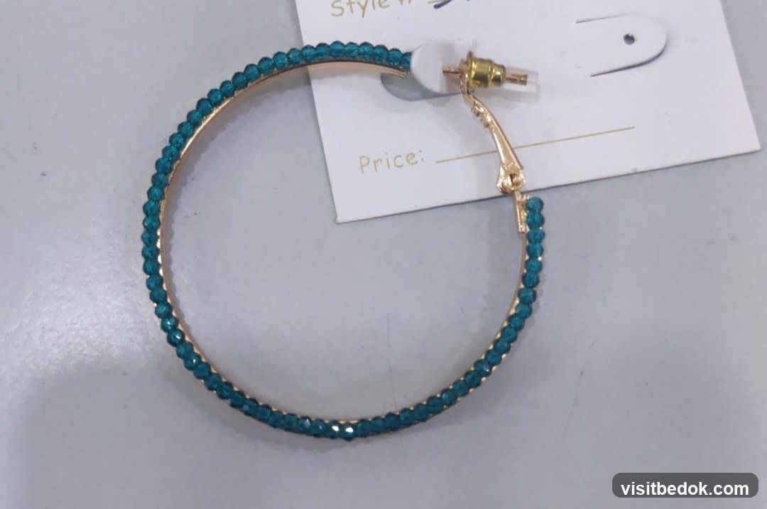 Teal Hoop Earrings