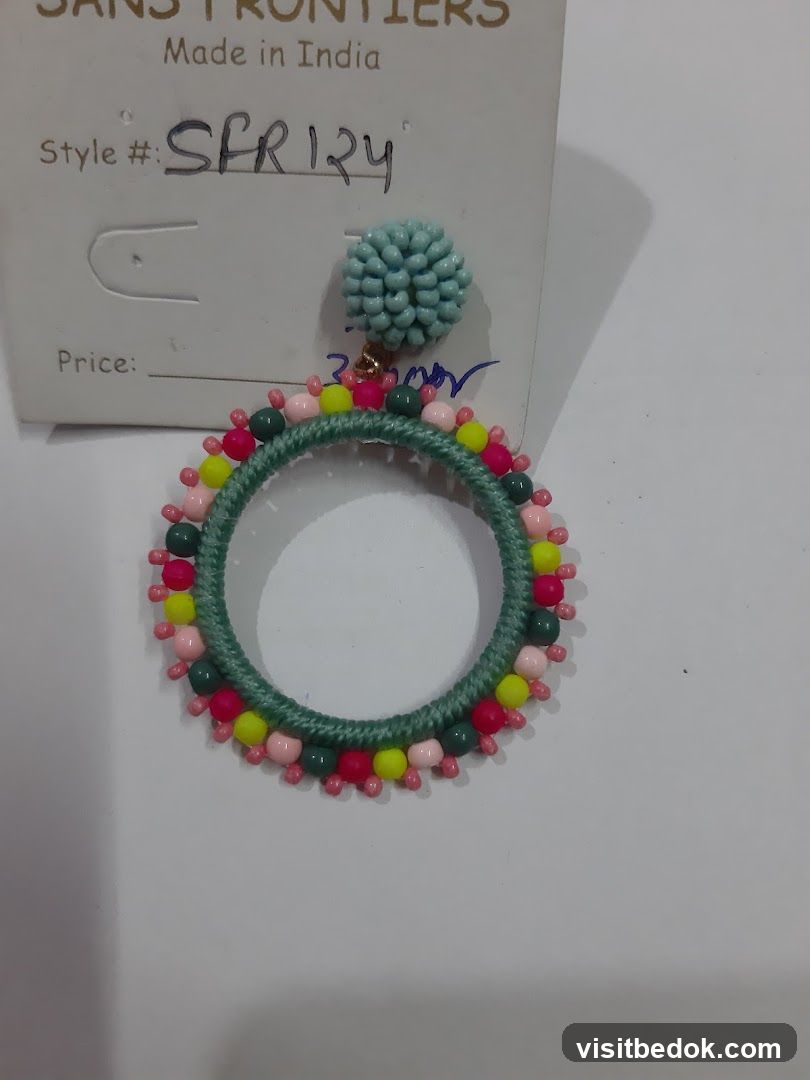 Beaded Hoop Earrings