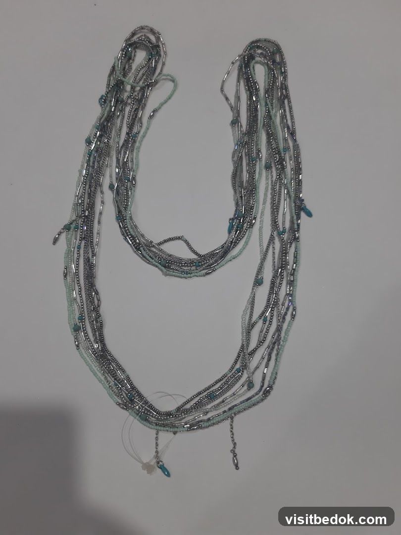 Multi-strand beaded necklace