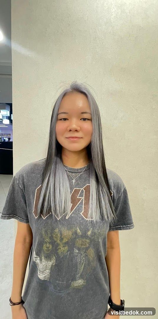 Woman with dyed hair