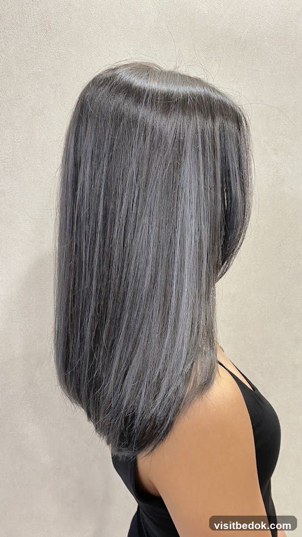 Woman with gray hair