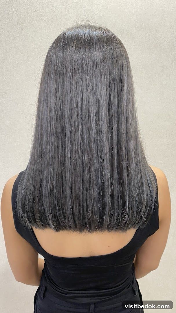 Woman with Gray Bob Haircut