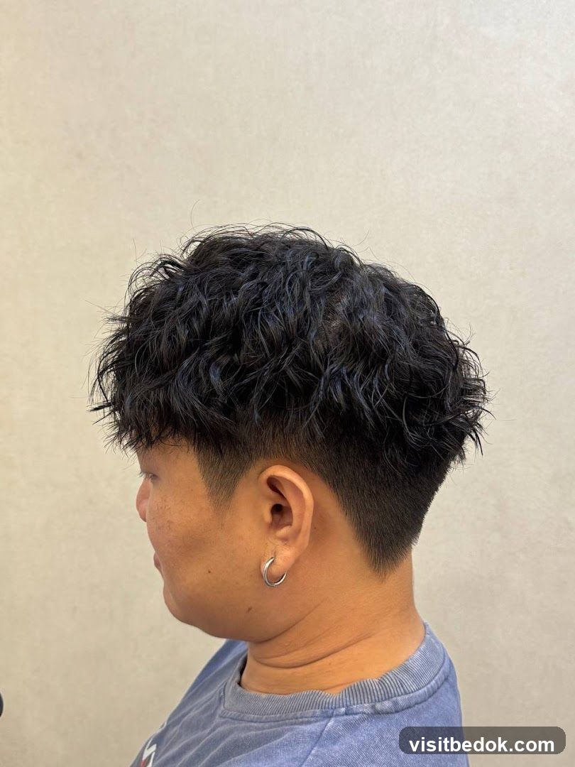 Man with a new haircut