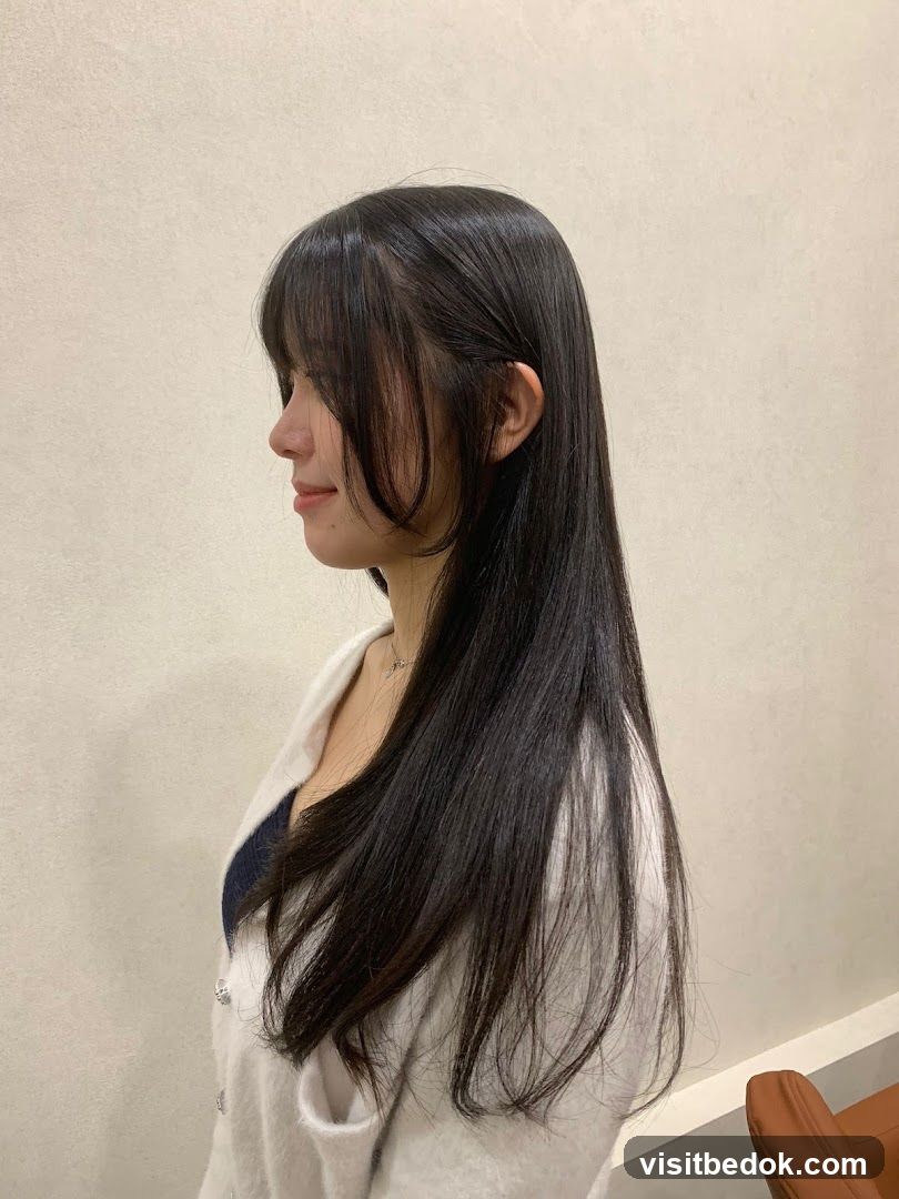 Woman with long dark hair