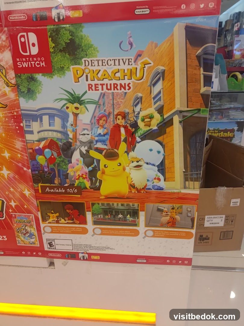 Detective Pikachu Returns Game Box