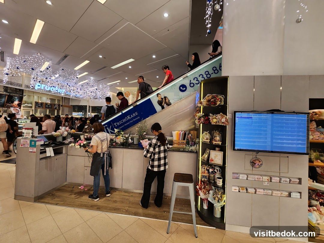 Flower stall with digital display