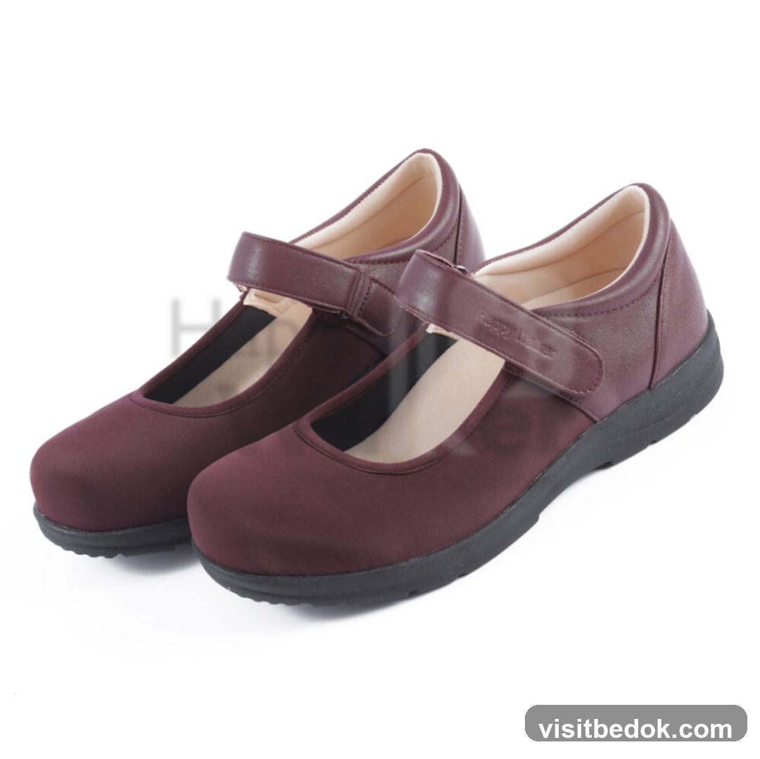 Maroon Mary Jane Shoes
