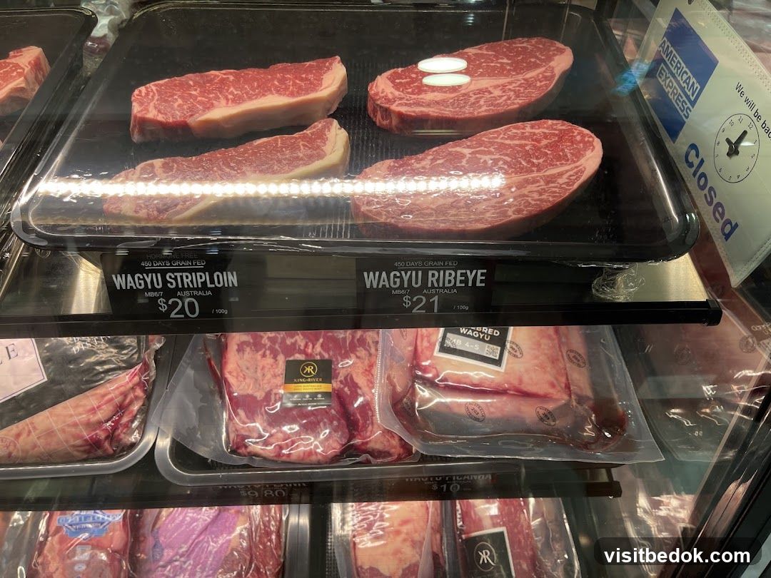 Wagyu Steaks Display